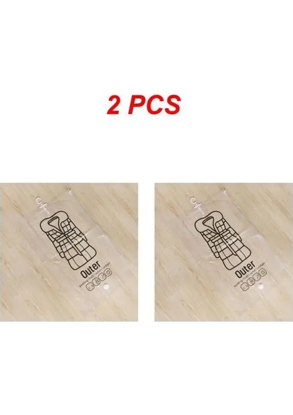 Stil A 2 Adet 1 ~ 8 Adet Asılı Şeffaf Vakum Saklama Çantası Giysi Organizatör Tasarrufu Uzay Tutucu Katlanır Çanta Paketi Konfeksiyon Toz Geçirmez (Yurt Dışından)