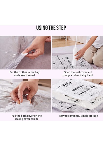 60X40CM 12 Adet 1/6/12 Adet Vakum Poşeti Depolama Şeffaf Vakum Poşeti Giysi Organizatör Mühür Sıkıştırılmış Seyahat Yerden Tasarruf Sağlayan Çanta Paketi (Yurt Dışından) fiyatları