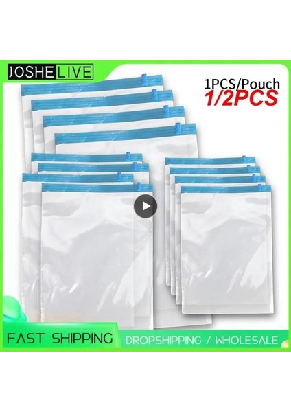 Stil A 2 Adet 1/2 Adet Seyahat Sıkıştırma Torbaları Vakum Paketleme, Bagaj Için Roll Up Space Saver Çantalar, Seyahat Essentials (Yurt Dışından) fiyatları