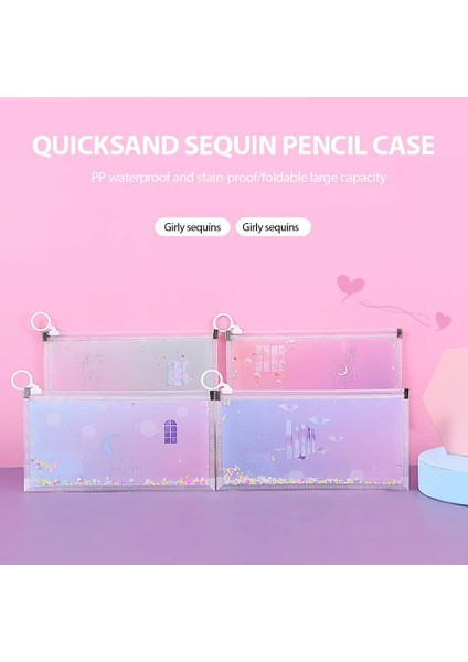 02RANDOM B S(10CM以下) Karikatür Kırtasiye Çantası Snap Düğmesi Kalem Kutusu Sevimli Uzay Tavşan Yaratıcı Şeffaf Su Geçirmez Çocuk Kalem Saklama Çantası (Yurt Dışından) fırsatları