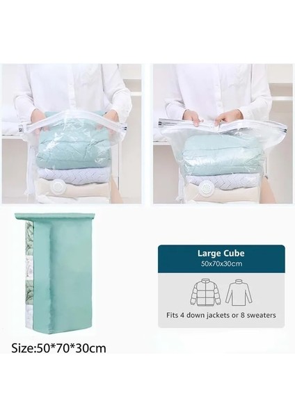 50X70X30CM Pompa Yok Vakum Torbası Gerekir Space Saver Organizatör Sıkıştırma Vakumlama Makinesi Saklama Torbaları Battaniye Elbise Yorgan Elbise Seyahat (Yurt Dışından)