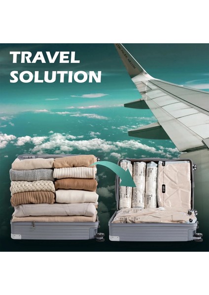 45X70 cm 5 Adet Pa + Pe Seyahat Sıkıştırma Vakum Torbaları Space Saver Giysi Saklama Torbaları Seyahat Roll Up Vakum Torbası Giysiler Için (Yurt Dışından) fırsatları