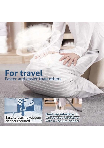 80X100 cm 1 Adet Pompa Ücretsiz Düz Vakum Saklama Çantası Space Saver Sıkıştırma Mühür Jumbo Fermuarlı Çanta Battaniye Yorgan Bez Organizatör Seyahat (Yurt Dışından) modelleri