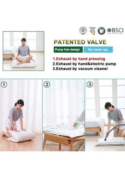 80X100 cm 1 Adet Pompa Ücretsiz Düz Vakum Saklama Çantası Space Saver Sıkıştırma Mühür Jumbo Fermuarlı Çanta Battaniye Yorgan Bez Organizatör Seyahat (Yurt Dışından) indirimleri