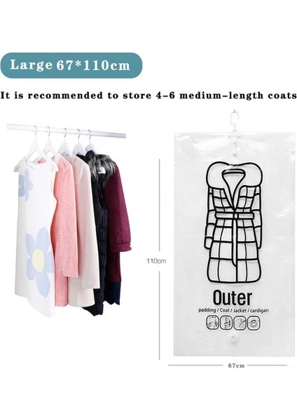 67X110 cm 1 Adet Kalınlaşmak Asılı Organizatör Vakum Saklama Çantası, Yerden Tasarruflu Dolap Ev Organizasyonu ve Depolama Malzemeleri, Giysi Saklamak Için (Yurt Dışından)