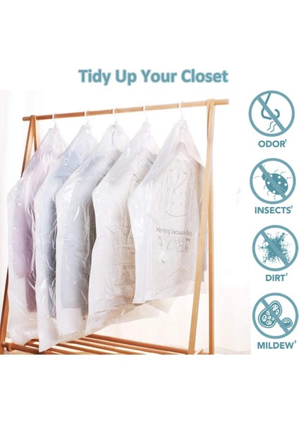 67X110 cm 1 Adet Kalınlaşmak Asılı Organizatör Vakum Saklama Çantası, Yerden Tasarruflu Dolap Ev Organizasyonu ve Depolama Malzemeleri, Giysi Saklamak Için (Yurt Dışından) indirimleri