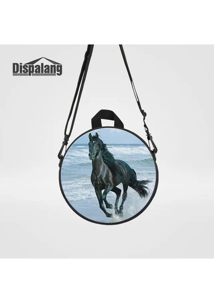 BACKPACK46 23X23X7CM Unicorn Baskı Kız Mini Yuvarlak Messenger Çanta Okul Evren Uzay Anaokulu Sırt Çantası Bebek Açık Seyahat Omuz Sırt Çantası (Yurt Dışından)