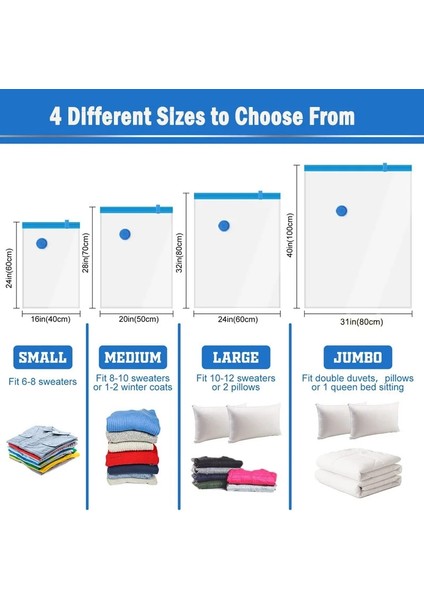 5 Adet 60X80 cm 8 Paket Vakum Saklama Torbaları Giysi Yastıklar Yatak Battaniye Daha Fazla Yerden Tasarruf Sıkıştırma Seyahat Çantaları Yatak Ev Düzenleyici (Yurt Dışından) fiyatları