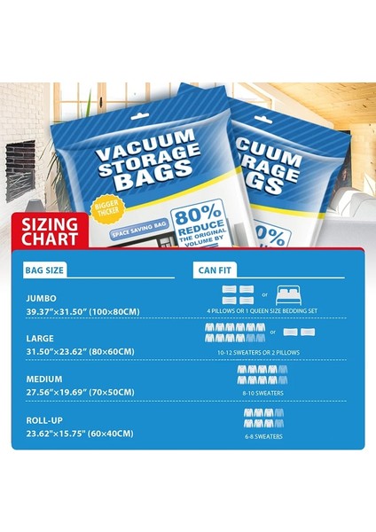 1 Adet 40X60 1/2/5/10 Adet Vakum Torbaları Giysi Saklamak Için Space Saver Vakum Saklama Çantası El Pompası ile Yorgan, Battaniye Depolama, Yatak Takımı (Yurt Dışından) fırsatları