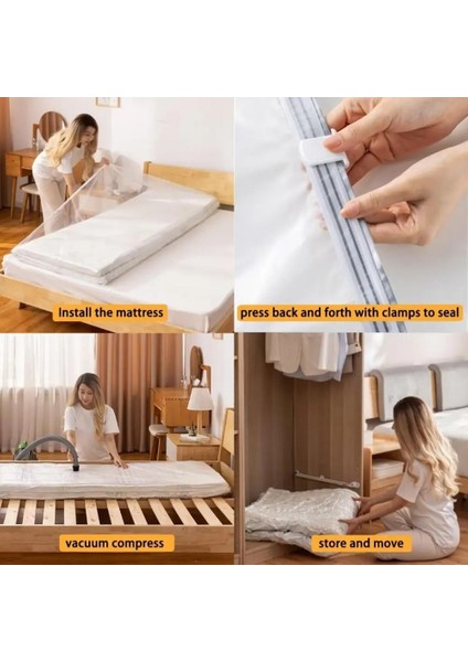 L Neme Dayanıklı Yatak Çantası Yırtılmaz Yatak Saklama Çantası Kullanıcı Dostu Yatak Vakumlu Saklama Torbaları Space Saver (Yurt Dışından) indirimleri