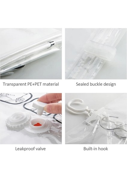 Stil A 5 Adet 1 ~ 10 Adet Vakum Asılı Saklama Torbaları Elbise Yorgan Yerden Tasarruf Dolap Sıkıştırma Çantası Yeniden Kullanılabilir Giyim Kapak Vakum (Yurt Dışından) modelleri