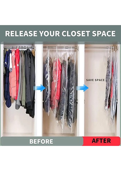 5 Büyük ve Pompalı Askılı Dolap Vakum Saklama Torbaları Orta ve Büyük Boyutlu Organizatör Yerden Tasarruf Dolap Sıkıştırılmış Askı Elbise Organizasyonu (Yurt Dışından) modelleri