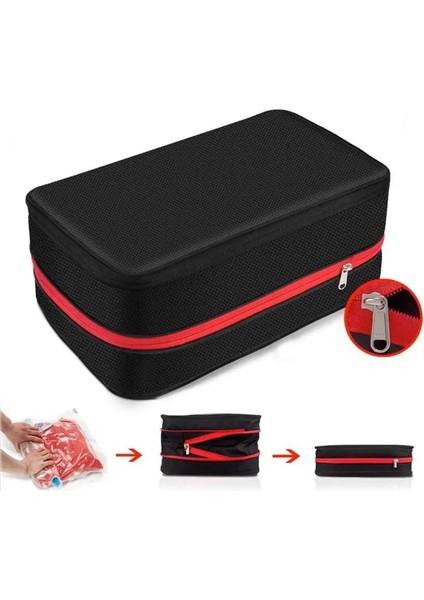 Siyah 26L Katlanabilir Sıkıştırılabilir Giysi Saklama Çantası Su Geçirmez ve Zehirli Büyük Kapasiteli Saklama Çantası Yer Kaplamaz Ev Eşyaları (Yurt Dışından) fırsatları