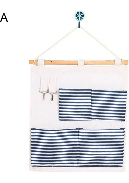 5 Izgaralı Saklama Çantası Duvar Asılı Aşınmaya Dayanıklı Pamuk Keten Yerden Tasarruf Sağlayan Güçlü Yükleme Telefon Tutucu Saklama Çantası Ev Için (Yurt Dışından)