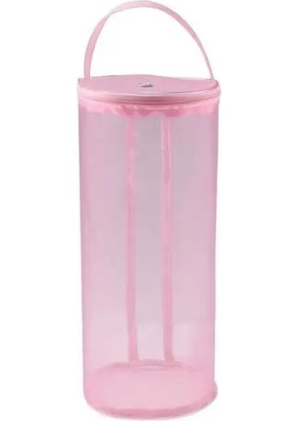 Pembe Yün Örgü Çanta Faydalı Sap Tasarımı Yerden Tasarruf Sağlayan Şeffaf Yün Iplik Depolama Kılıfı Ev Gereçleri Iplik Saklama Çantası Yün Örgü Çanta (Yurt Dışından)