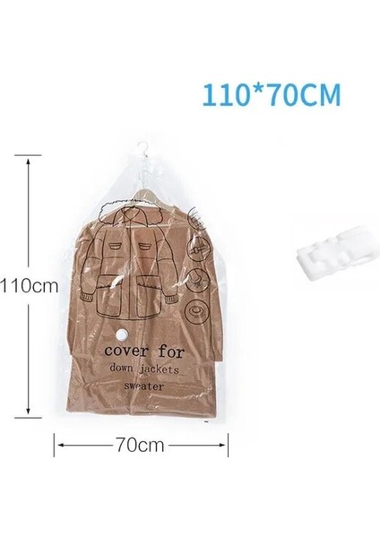 70X110CM-ORTA Büyük Boy Yeniden Kullanılabilir Vakumlu Saklama Torbaları Katlanır Sıkıştırılmış Yerden Tasarruflu Seyahat Mühür Paket Organizatörleri Havlu Kumaş Battaniye (Yurt Dışından)