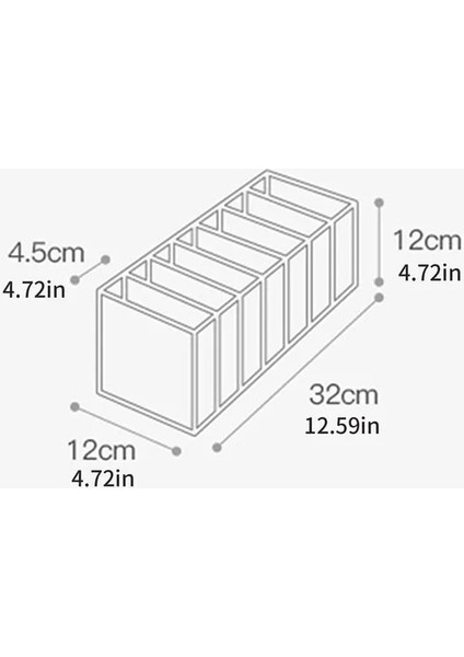 12X32X12 Beyaz 7 Dolap Depolama Rafı Katlanabilir Depolama Sepeti Yatak Odası Yurdu Taşınabilir Saklama Kabı Yerden Tasarruf Ev Aksesuarları Araçları (Yurt Dışından)