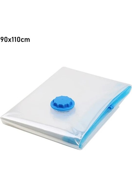 90X110 cm 1 Adet Yerden Tasarruflu Vakum Saklama Çantası Toz Geçirmez Banyo Dolap Organizatör Paket Çanta El Pompası ile Yatak Takımları Yorgan Giysileri (Yurt Dışından)