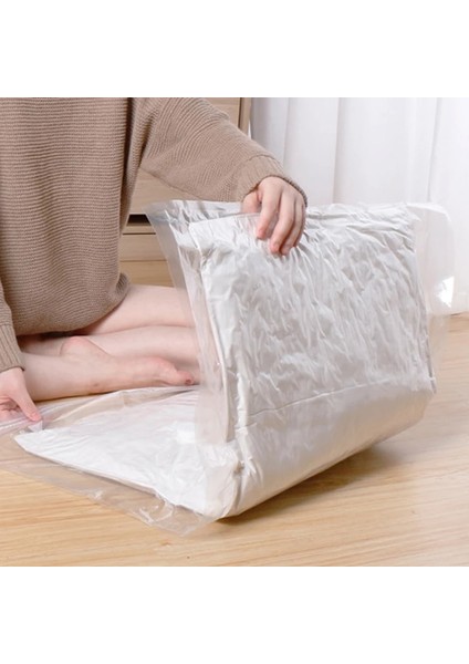 80X100CM Space Saver Vakum Saklama Torbaları Yeniden Kullanılabilir Saklama Torbaları Vakum Yatak Battaniyesi, Yorgan, Yastık ve Yorgan Için Çift Mühürlü (Yurt Dışından) modelleri