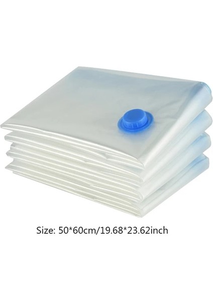 50X60 cm Vakum Sıkıştırma Mühürleyen Çanta Toz Geçirmez Ev Saklama Çantası Yerden Tasarruflu El Pompası Battaniye Elbise Yastıklar Organizatör (Yurt Dışından)