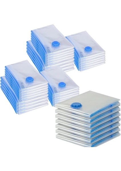 5 Adet 50X60 cm 5 Adet Dayanıklı Vakum Saklama Torbaları Yatak Giysileri Yastıklar Battaniye Daha Fazla Yerden Tasarruf Sıkıştırma Mühür Fermuar Dolap Organizatör (Yurt Dışından)