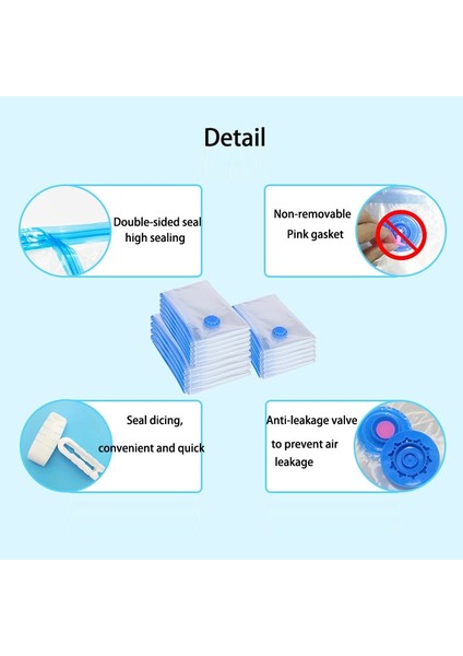 5 Adet 50X60 cm 5 Adet Dayanıklı Vakum Saklama Torbaları Yatak Giysileri Yastıklar Battaniye Daha Fazla Yerden Tasarruf Sıkıştırma Mühür Fermuar Dolap Organizatör (Yurt Dışından) fırsatları