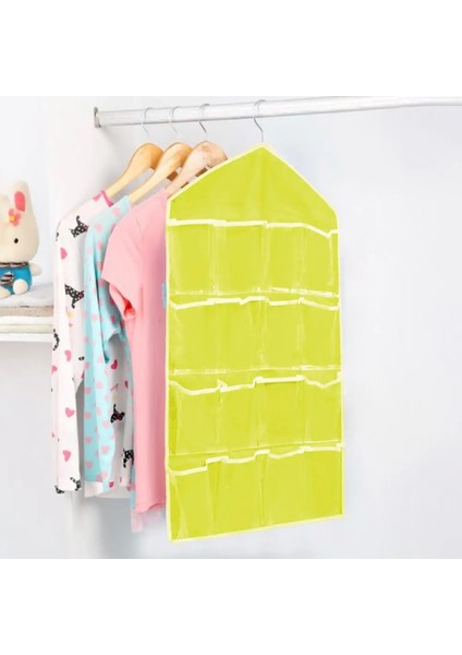 C Toz Geçirmez Asılı Saklama Çantası 16 Cepler Yerden Tasarruflu Polyester Kapı Arkası Iç Asılı Çanta Ev Gereçleri (Yurt Dışından) modelleri