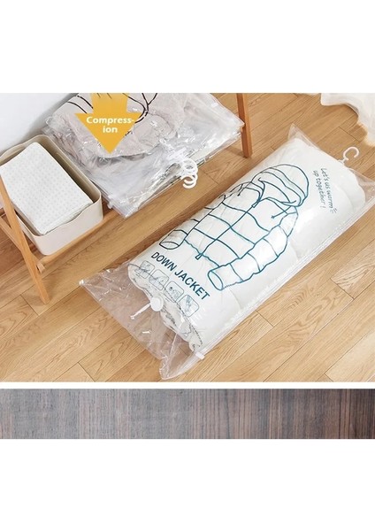 67X90CM Gardırop Sıkıştırılmış Çanta Dolap Asılı Organizatör Vakum Torbası Elbise Saklama Çantası Askı ile Yerden Tasarruf Temizle Mühür Çanta (Yurt Dışından) indirimleri