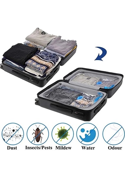 10 Adet 40X60 Uygun Vakum Poşeti Depolama Ev Düzenleyici Şeffaf Elbise Organizatör Mühür Sıkıştırılmış Seyahat Yerden Tasarruf Çanta Paketi (Yurt Dışından) fırsatları