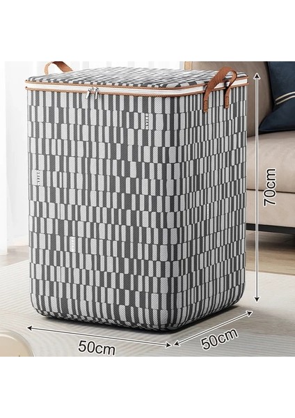 180L Yorgan Elbise Saklama Çantası Büyük Kapasiteli Ekose Toz Geçirmez Organizatör Dolap Uzay Tasarruf Çantası Hareketli Yatak Depolama Organizasyonu (Yurt Dışından)