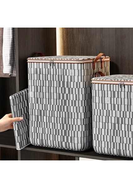 180L Yorgan Elbise Saklama Çantası Büyük Kapasiteli Ekose Toz Geçirmez Organizatör Dolap Uzay Tasarruf Çantası Hareketli Yatak Depolama Organizasyonu (Yurt Dışından) fiyatları