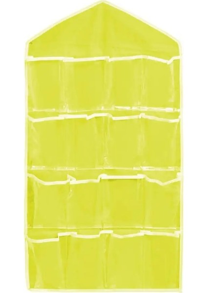 C Toz Geçirmez Asılı Saklama Çantası 16 Cepler Yerden Tasarruflu Polyester Kapı Arkası Iç Asılı Çanta Ev Gereçleri (Yurt Dışından) indirimleri