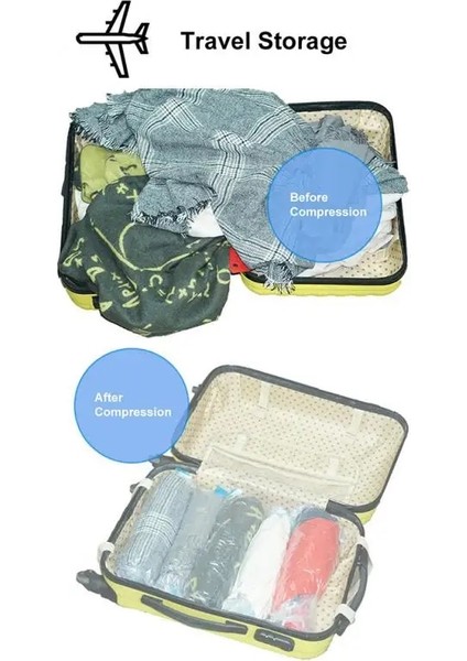40X60CM 10 Adet 1/5 Adet Vakum Ambalaj Roll Up Space Saver Çanta Bagaj Mühür Vakum Çanta Seyahat Sıkıştırma Organizatör Seyahat Essentials (Yurt Dışından) modelleri