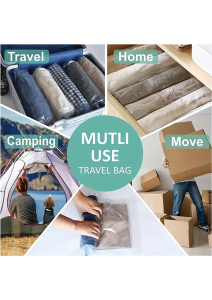 6 Paket 50 cm x 70 cm El Değirmeni Vakum Torbası Yorgan Giysi Saklama Çantası Seyahat Organizatörleri Için Sıkıştırma Torbaları Bagaj Aksesuarlarınızda Yerden Tasarruf Edin (Yurt Dışından) modelleri