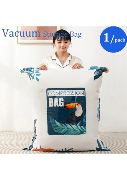 S - 1 Adet 1 Adet Yeniden Kullanılabilir Vakum Sıkıştırma Torbası Seyahat Saklama Çantası Yorgan Yatak Battaniye Elbise Büyük Boy Ev Düzenleyici Uzay Tasarrufu (Yurt Dışından) modelleri