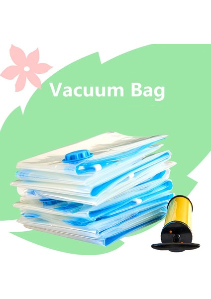 100X120 cm Sıkıştırılmış Çanta El Pompası Seyahat Vakum Torbası Pompası Şeffaf Vakum Mühür Paket Space Saver Giysiler Için Gıda Organizatör (Yurt Dışından) fiyatları