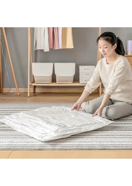 Derin Mavi Vakum Saklama Torbaları Sıkıştırılmış Çanta Elektrikli Pompa Yerden Tasarruf Sıkıştırma Seyahat Mühür Organizatör Giysi Yastıklar Yatak Dolap (Yurt Dışından) fırsatları