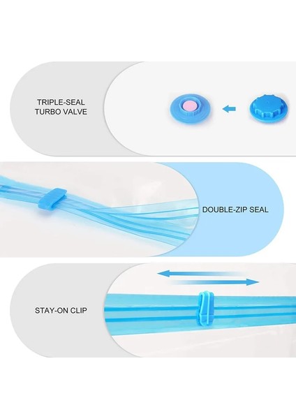 2 Adet 40X60 Dayanıklı Vakum Saklama Torbaları Giysi Yastıklar Yatak Battaniye Daha Fazla Yerden Tasarruf Sıkıştırma Mühür Fermuar Dolap Organizatör (Yurt Dışından) modelleri