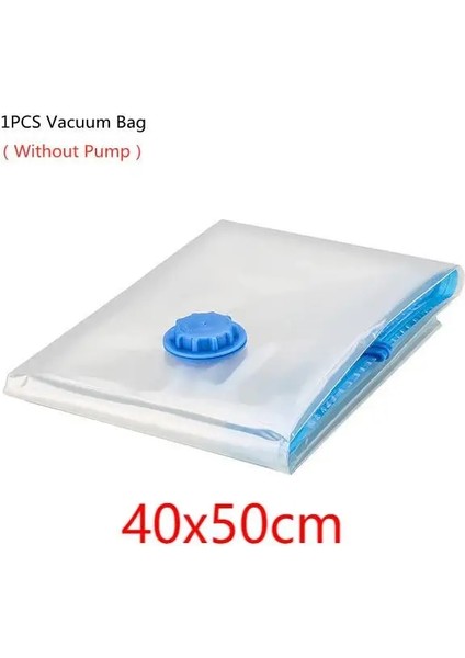 40X50 cm 1 Adet Açılıp Kapanabilir Vakum Poşeti Depolama Organizatör Şeffaf Elbise Organizatör Mühür Sıkıştırılmış Seyahat Tasarruflu Çanta Paketi (Yurt Dışından)