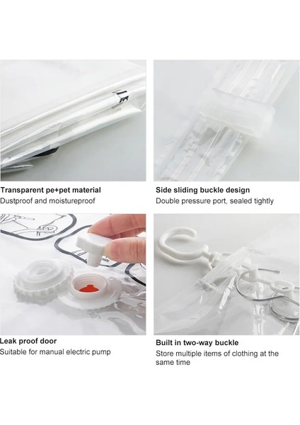 Stil C 3 Adet 1 ~ 5 Adet Dolap Asılı Organizatör Vakum Torbası Elbise Saklama Çantası Askı ile Yerden Tasarruflu Temizle Mühür Çanta Dolap Sıkıştırılmış (Yurt Dışından) modelleri