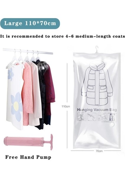 110X70 cm 2 Adet Dolap Asılı Vakum Saklama Çantası Askı ile Kalınlaşmak Anti-Toz Saklama Dolabı Organizatör Space Saver Çanta Toz Geçirmez Kapak Çanta (Yurt Dışından)