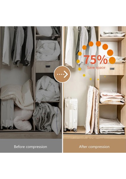 50X70 Vakum Poşeti Giysi Saklama Çantası Vana ile Şeffaf Elbise Organizatör Mühür Sıkıştırılmış Seyahat Yerden Tasarruf Sağlayan Çanta Paketi (Yurt Dışından) fırsatları