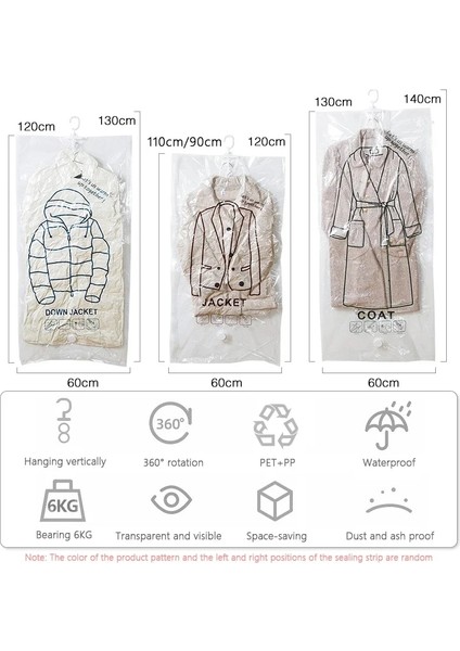 67X90CM Dolap Askı ile Sıkıştırılmış 1 Adet Elbise Dolabı S Vakum Asılı Organizatör Uzay Depolama Mühür Tasarrufu Çanta Temizle (Yurt Dışından) fiyatları