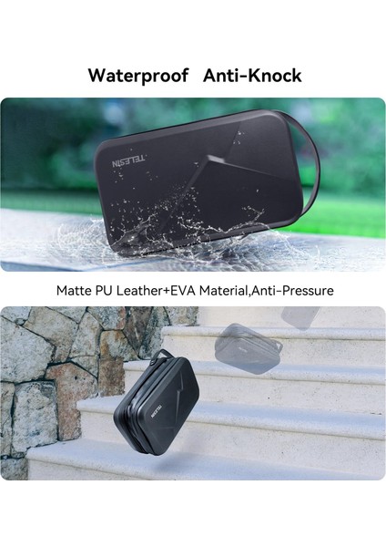 Eski Model Telesin Su Geçirmez Taşıma Ayarlanabilir Uzay Çantası Pu Gopro Hero 12 11 10 9 8 7 6 INSTA360 Dji Osmo Aksiyon Aksesuarları Çanta (Yurt Dışından) modelleri