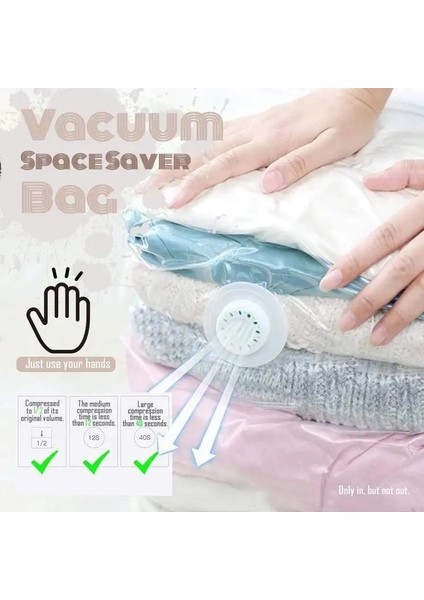 50X70X30CM Vakum Sıkıştırma Emmesiz Saklama Çantası Organizatör Seyahat Tasarrufu Yerden Tasarruf Giysi Yorgan Battaniye Manuel El Pompası (Yurt Dışından) modelleri