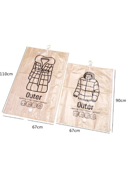 Stil B 10 Adet 1 ~ 10 Adet Vakum Sıkıştırma Torbası Katlanabilir Giysiler Için Yerden Tasarruf Etmek Için Asılabilir Kanca Depolama Aşağı Takım Elbise Çanta Giyim Toz Geçirmez (Yurt Dışından) modelleri