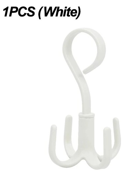 1 Adet Beyaz 1/2/4 Adet 306° Dönen Askılı Kancalar Yerden Tasarruf Sağlayan Dolap Organizatör Giysi Rafı Çanta Ayakkabı Eşarp Askısı Dolap Asılı Tutucu (Yurt Dışından)