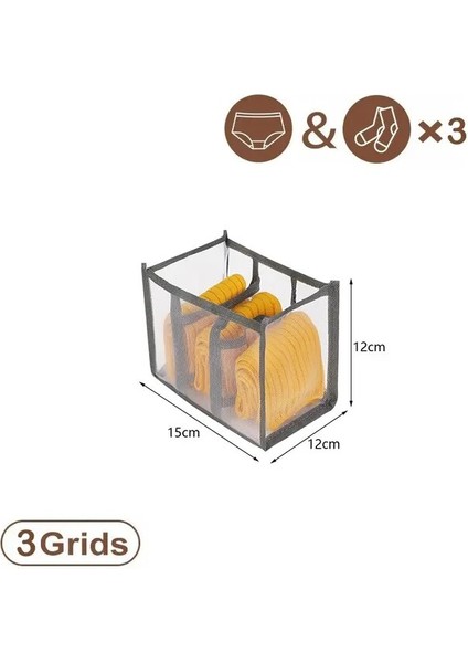 3girds-Gri 16 Cepler Dolap Cepleri Temizle Asılı Çanta Çorap Sutyen Iç Kırtasiye Raf Askı Depolama Yerden Tasarruf Düzenli Organizatör (Yurt Dışından)