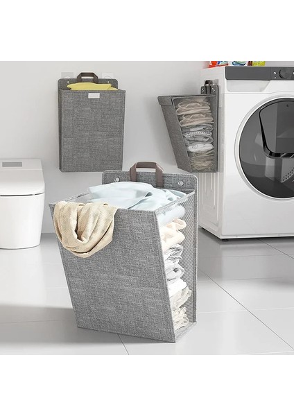 Bej L Katlanabilir Asılı Kirli Çamaşır Sepeti Sepeti Yerden Tasarruf Büyük Su Geçirmez Elbise Bebek Saklama Çantası Banyo Organizatör (Yurt Dışından) fırsatları