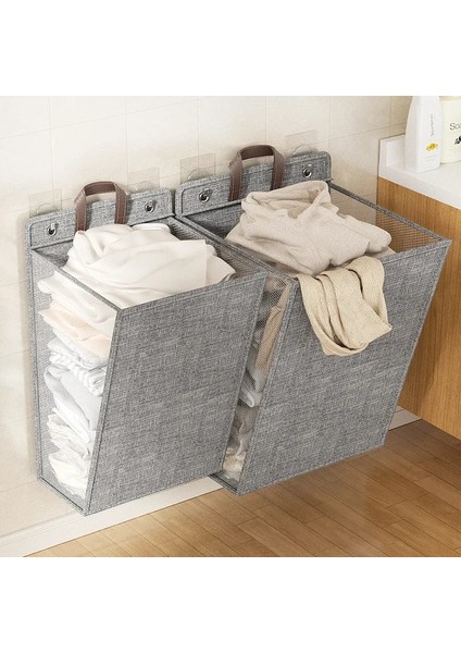 Bej L Katlanabilir Asılı Kirli Çamaşır Sepeti Sepeti Yerden Tasarruf Büyük Su Geçirmez Elbise Bebek Saklama Çantası Banyo Organizatör (Yurt Dışından) indirimleri